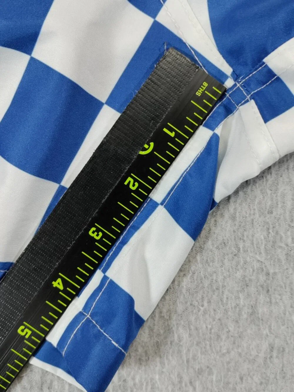 Bather Mens XL (36x5) Blue White Checkerboard Classic Swim Trunks Canada